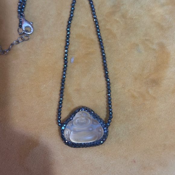 STERLING and crystal BUDDAH necklace - Picture 2 of 4
